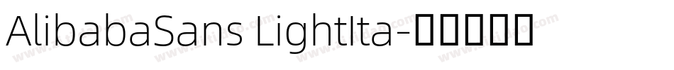 AlibabaSans LightIta字体转换